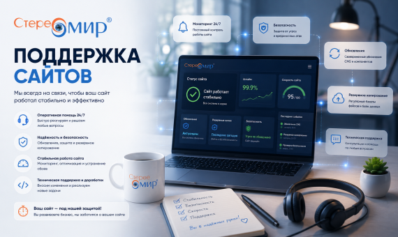 Поддержка и обслуживание сайтов